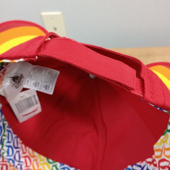 NWT Disneyland Red & Rainbow Mickey Mouse Ears Pride Hat Adult Size Adjustable - Picture 6 of 8